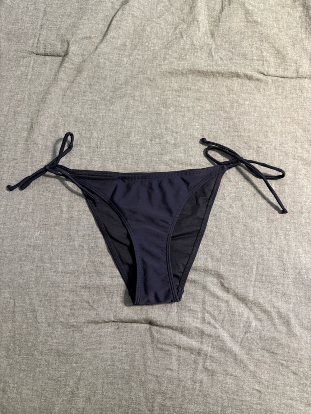 SHEIN Black Tie-Side Bikini Bottom